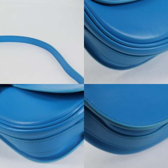 DIOR Bobby East West Shoulder Bag Leather Blue Gold - Picture 11 of 13